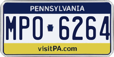 PA license plate MPO6264