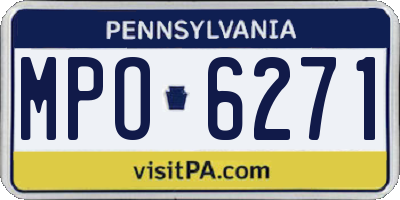 PA license plate MPO6271