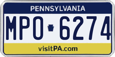 PA license plate MPO6274