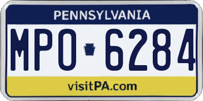 PA license plate MPO6284