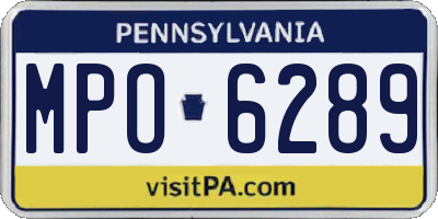 PA license plate MPO6289