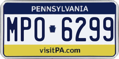 PA license plate MPO6299