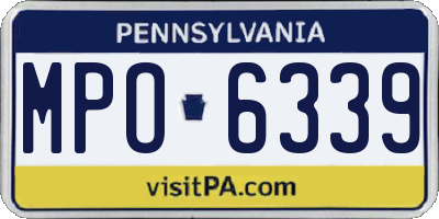 PA license plate MPO6339