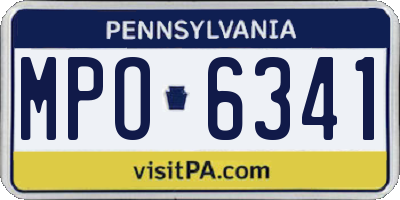 PA license plate MPO6341