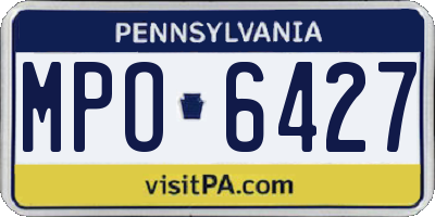 PA license plate MPO6427