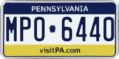 PA license plate MPO6440