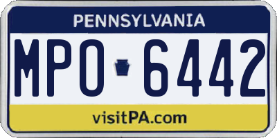 PA license plate MPO6442