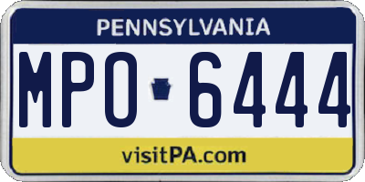 PA license plate MPO6444
