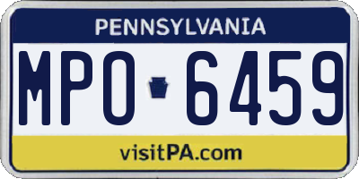 PA license plate MPO6459