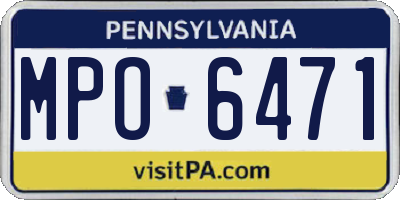PA license plate MPO6471