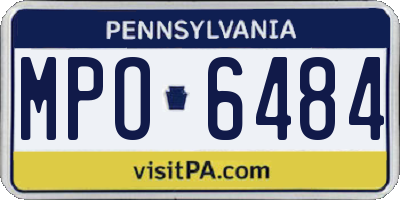 PA license plate MPO6484