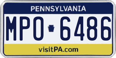 PA license plate MPO6486