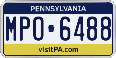 PA license plate MPO6488
