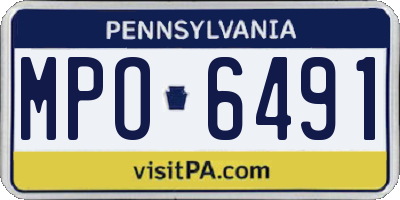 PA license plate MPO6491