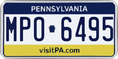 PA license plate MPO6495