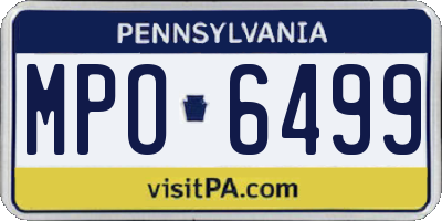 PA license plate MPO6499