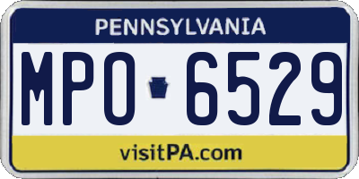 PA license plate MPO6529