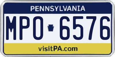 PA license plate MPO6576
