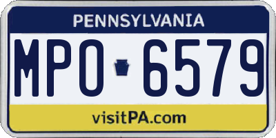 PA license plate MPO6579