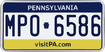 PA license plate MPO6586
