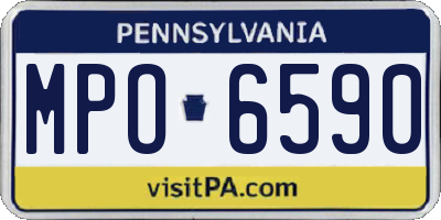 PA license plate MPO6590