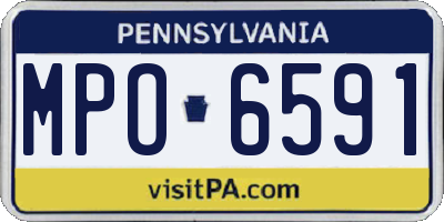 PA license plate MPO6591