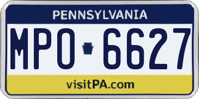 PA license plate MPO6627