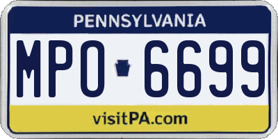 PA license plate MPO6699