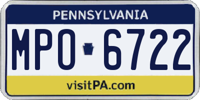 PA license plate MPO6722