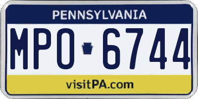 PA license plate MPO6744
