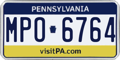 PA license plate MPO6764