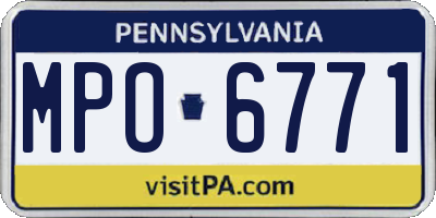 PA license plate MPO6771