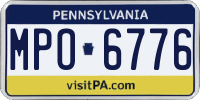PA license plate MPO6776