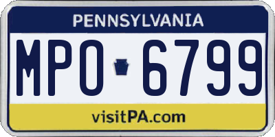 PA license plate MPO6799