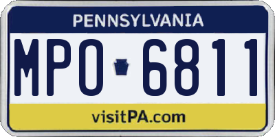 PA license plate MPO6811