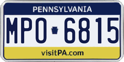 PA license plate MPO6815