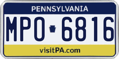PA license plate MPO6816