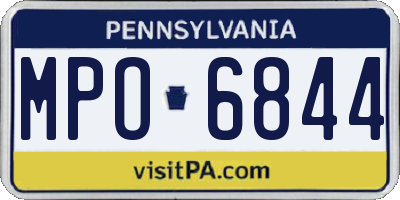 PA license plate MPO6844