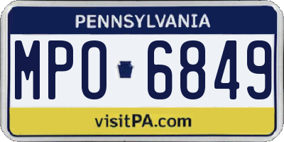PA license plate MPO6849