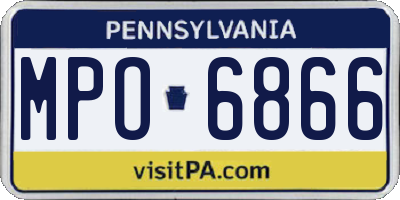 PA license plate MPO6866