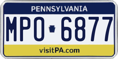 PA license plate MPO6877