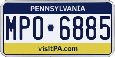 PA license plate MPO6885