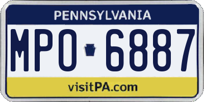 PA license plate MPO6887