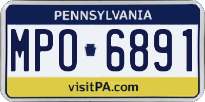PA license plate MPO6891