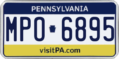 PA license plate MPO6895