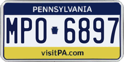 PA license plate MPO6897