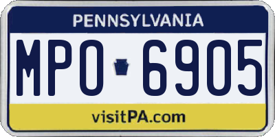 PA license plate MPO6905