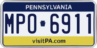PA license plate MPO6911