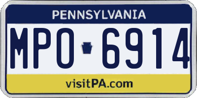 PA license plate MPO6914