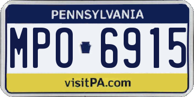 PA license plate MPO6915